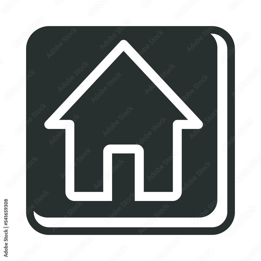Glyph Square Home Icon Glyph Square Home Icon