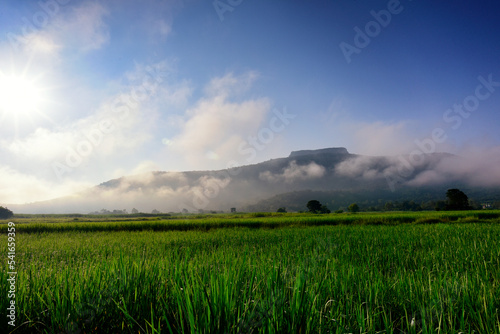 Phu hor  view point at Phu hor sunlight from Phu Pa Por hill view point. The famous travel destination of Loei province  Thailand