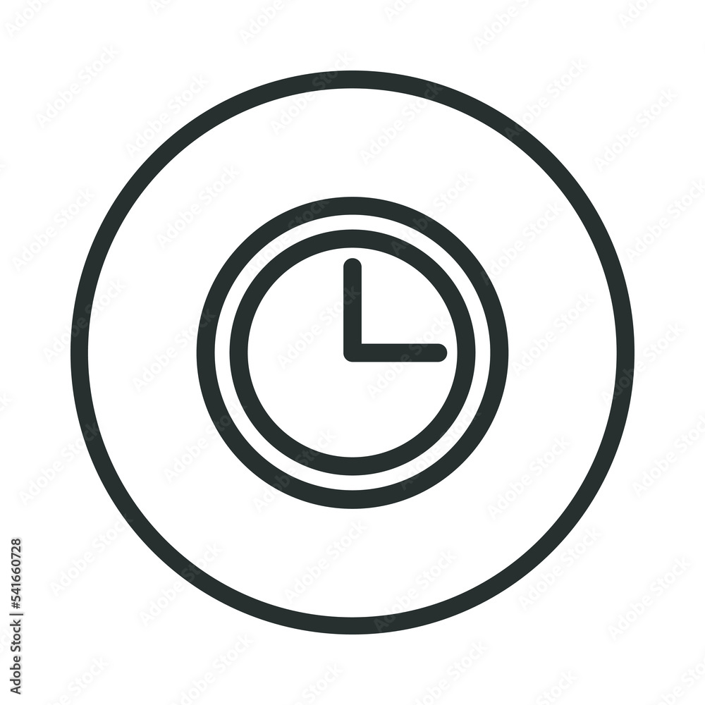 Outline Circle Clock Icon Outline Circle Clock Icon