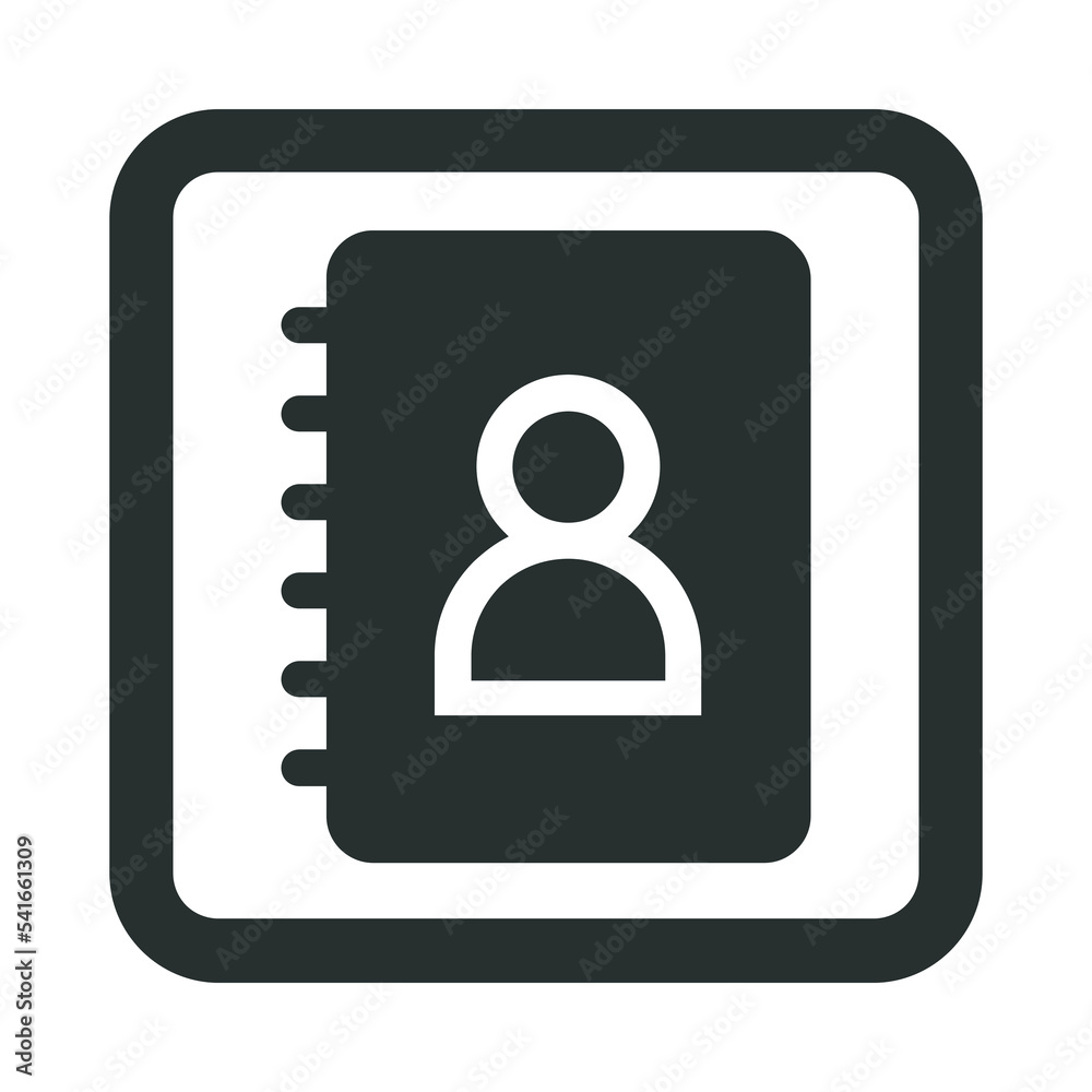 Outline Square Phone Book Icon Outline Square Phone Book Icon