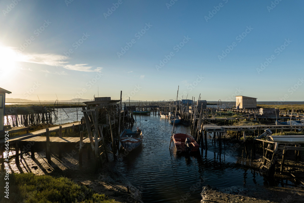 Fototapeta premium Old wooden palaphitic docks
