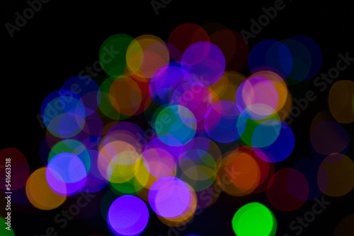 Christmas light. Colorful abstract background. Bokeh Background.