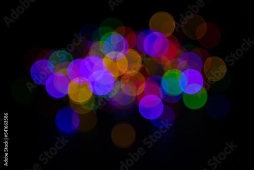 Christmas light. Colorful abstract background. Bokeh Background.