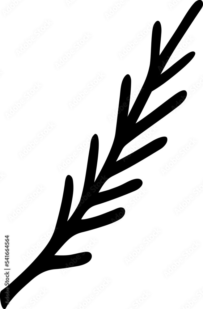 Coniferous branch. Doodle illustration for winter greeting cards, posters, stickers and seasonal design. New Year and Xmas tree. Coniferous branch. Doodle illustration for winter greeting cards, posters, stickers and seasonal design. New Year and Xmas tree.