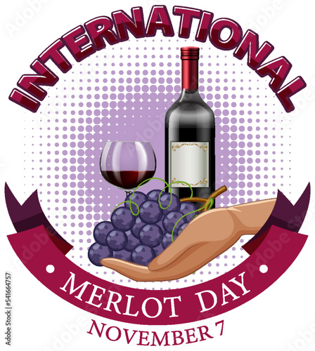 International merlot day poster design