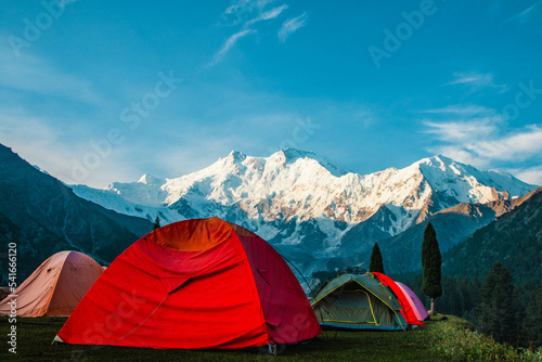 Camping Fairy Meadows Nanga Parbat Beautiful Landscape Mountains View photo