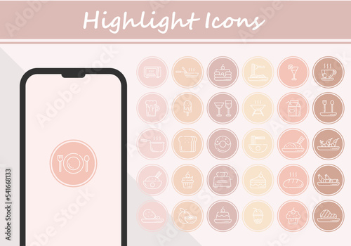 Highlight Covers in Boho. Highlight Cover Story. Set of minimalist icons for social media highlight cover stories Line Art