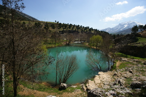 lake in the mountains; kahramanmaraş yeşilgöz