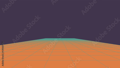 An abstract retro perspective grid background image.  