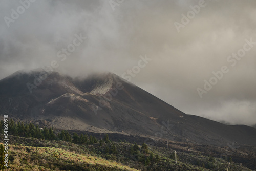 The Tajogaite volcano on the island of La Palma. Canary Islands. Spain