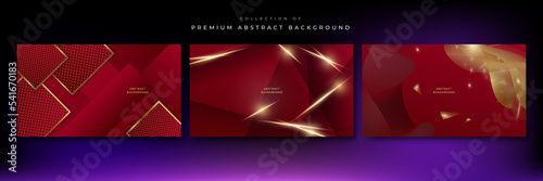 abstract vector luxury red and gold background modern creative concept