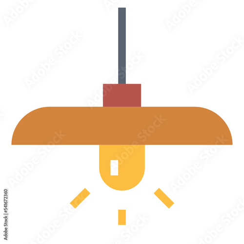 ceiling lamp flat icon style