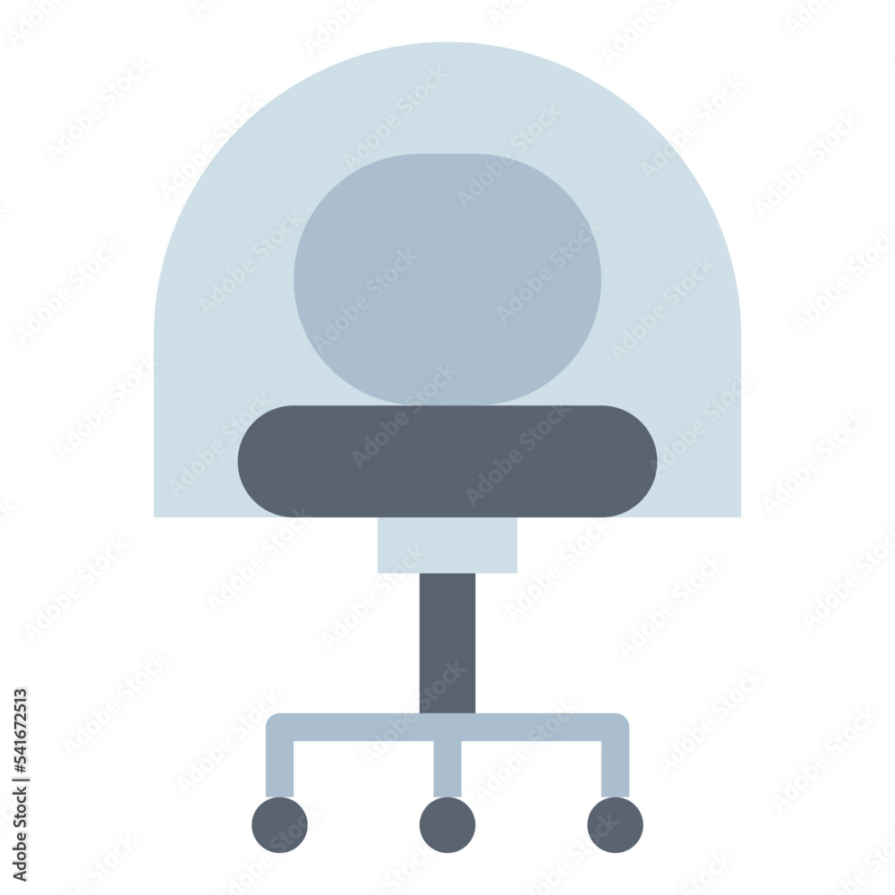 swivel chair flat icon style