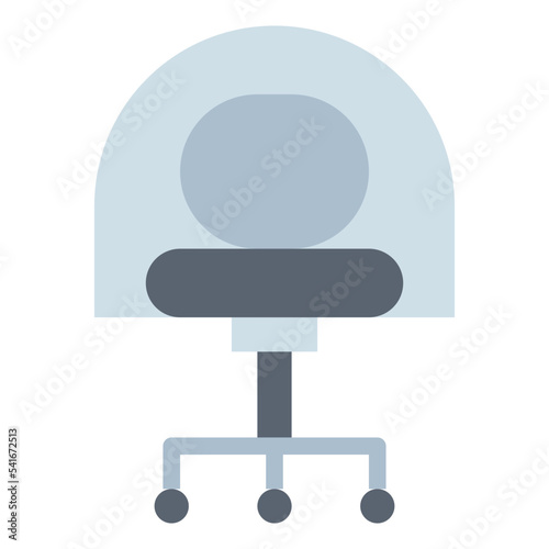 swivel chair flat icon style