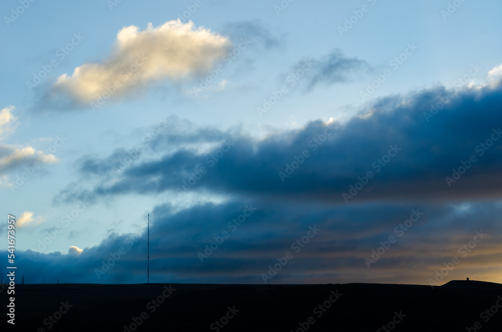Dramatic early morning clouds over Rivington Pike Winter Hill Dramatic early morning clouds over Rivington Pike Winter Hill