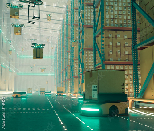 Futuristic Warehouse Interior photo