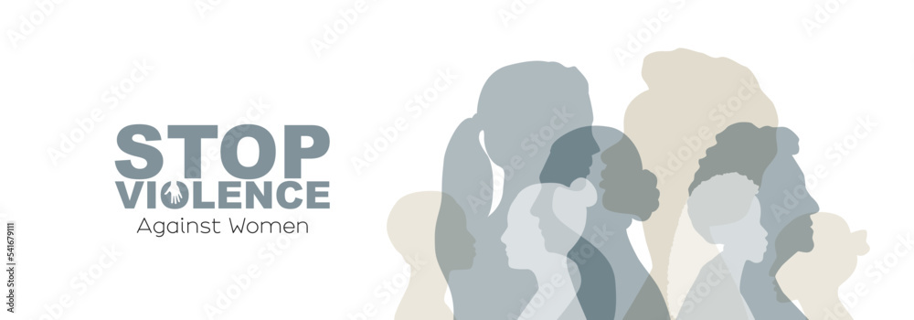 Stop Violence Against Women banner. Stock Vector | Adobe Stock