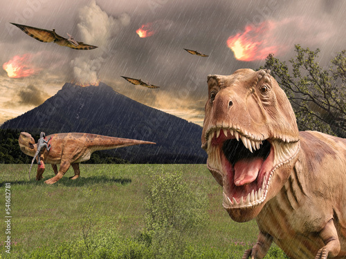 Gefährliche Dinosaurier in der Urzeit