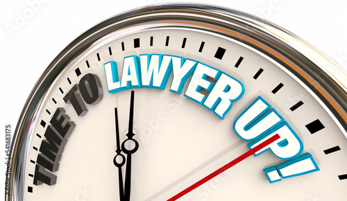 Time to Lawyer Up Hire Attorney Lawsuit Trial Sued 3d Illustration