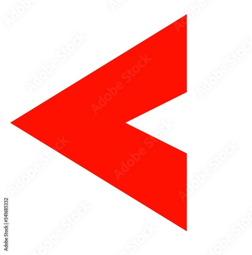 Red left triangle arrow icon 
