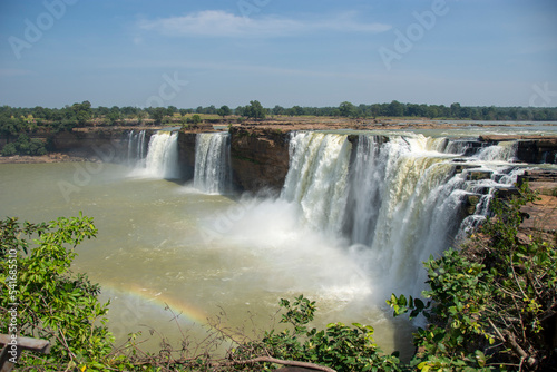 Chitrakot Waterfall is a beautiful waterfall situated on the river Indravati in Bastar district of Chhattisgarh state of India photo