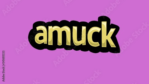 Pink screen animation video written AMUCK  photo