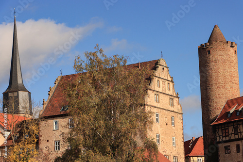 Burgenstadt Schlitz; Stadtkirche mit Hinterburg photo