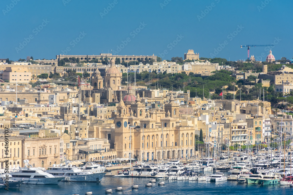 Valletta, Malta, 22 May 2022:  View of Valletta  cityscape