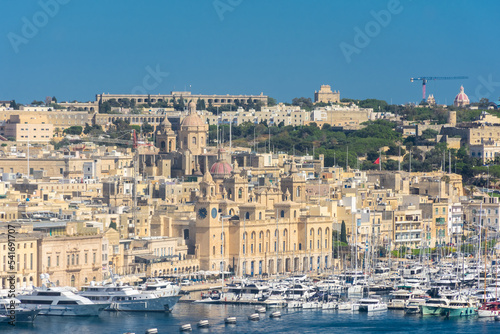 Fototapeta Naklejka Na Ścianę i Meble -  Valletta, Malta, 22 May 2022:  View of Valletta  cityscape