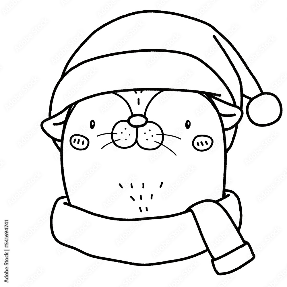 Christmas woodland animal head 