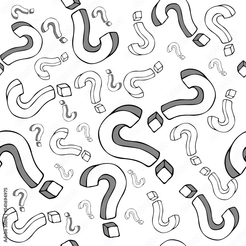 Question mark seamless pattern, for printing on textile or wrapping material, packaging. Question mark seamless pattern, for printing on textile or wrapping material, packaging.