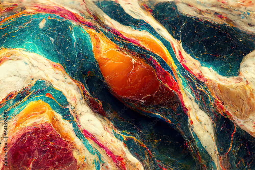 Abstract colorful marble textured background. Fluid art modern 3d wallpaper	