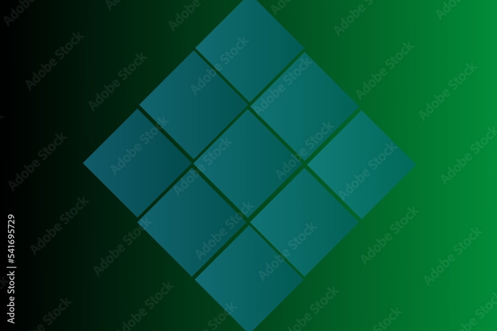 abstract green background with blue squares Stock Illustration | Adobe ...