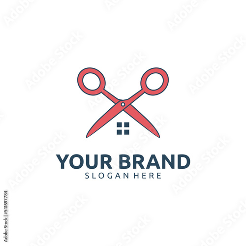 CREATIVE BARBERSHOP HOUSE LOGO DESIGN