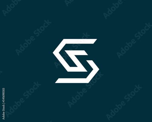 the letter S logo is simple and modern. combined with the hidden letter F. editable and easy to custom