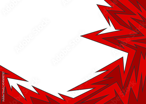 Abstract background with red geometric sharp arrow line and with some copy space area