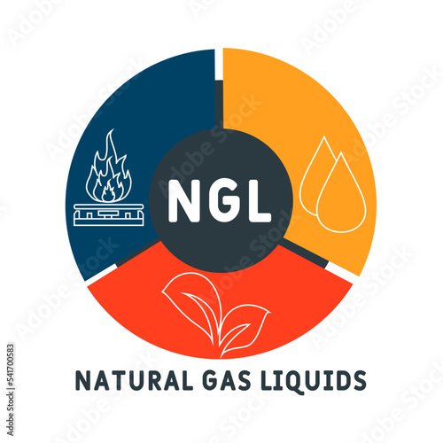 NGL Natural Gas Liquids acronym. business concept background.  vector illustration concept with keywords and icons. lettering illustration with icons for web banner, flyer, landing