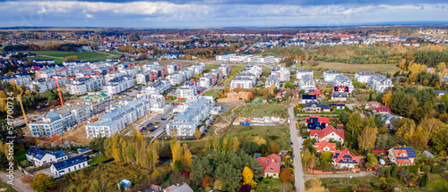 construction site for multi-family buildings built by the developer