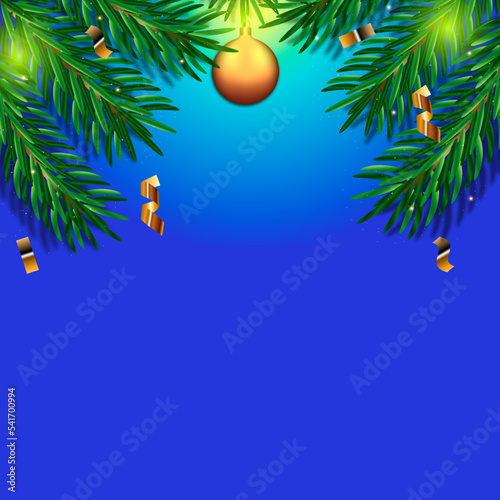 Christmas background with christmas tree