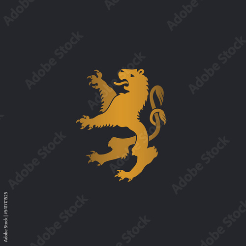 ROYALTY LION icon can be used for creating logos for Hotel And Spa, Resorts, Restaurants, Buildings And Landmarks, Real Estate Offices. photo