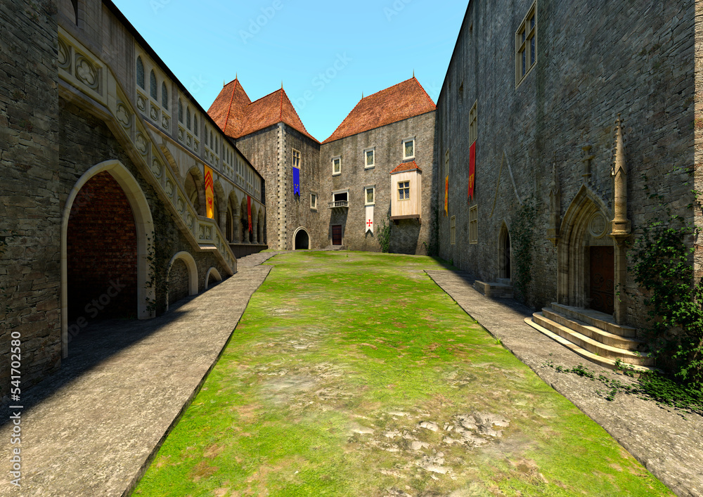 castle
Old fairytale castle 3d rendering.