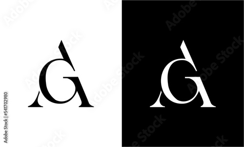 letter ag serif logo design