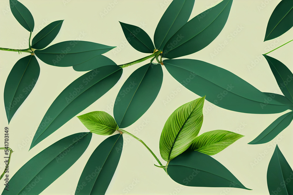 green leaves background