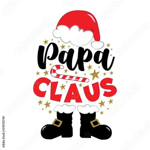 Papa Claus - funny decoation with Santa's hat ,candy cane and boots