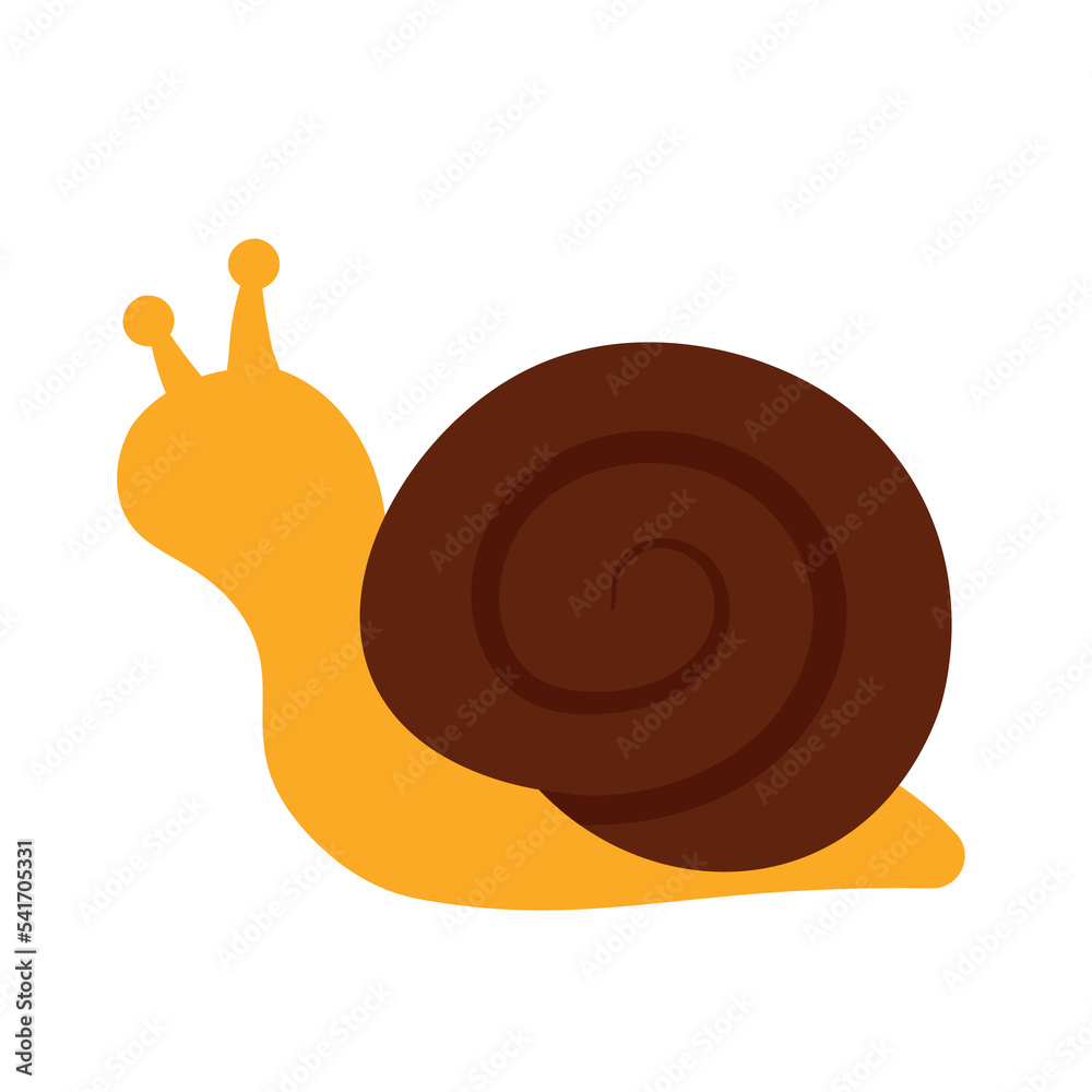 Cute Snail Animated Faceless Isolated on White Background Vector Illustration Cute Snail Animated Faceless Isolated on White Background Vector Illustration