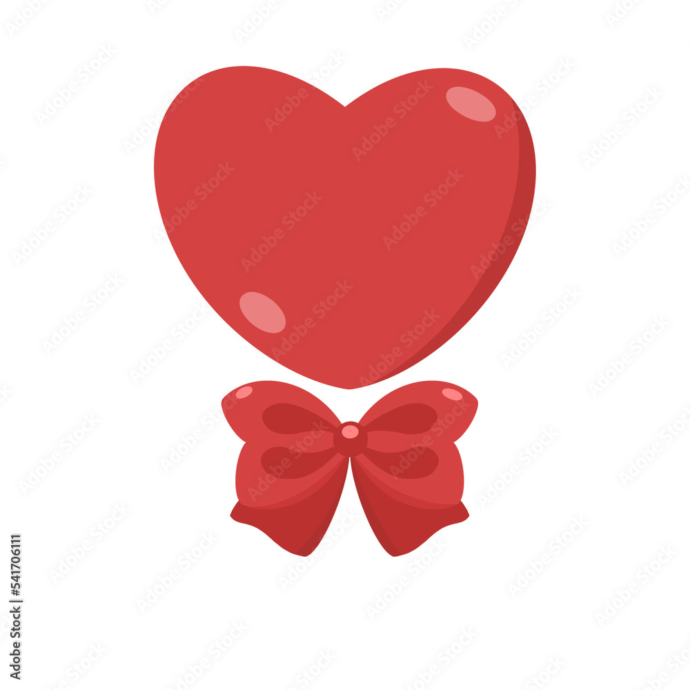 Heart Shaped Lollipop Candy with Red Ribbon Heart Shaped Lollipop Candy with Red Ribbon
