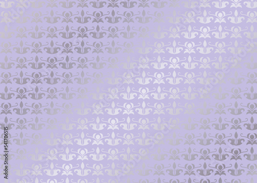 Background with ornament of wild flowers in lilac and silver colors. Floral poster for congratulations. Vector decorative greeting card, invitation design.