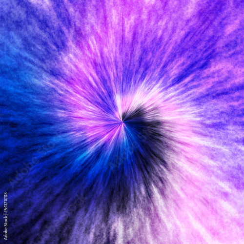 Tie dye pattern abstract background, Fashionable Pastel Textile Watercolour. Rainbow Artistic Circle. Tie dye Swirl. Vibrant Spiral Texture. Magic Fantasy Dirty Painting. Black and violet
