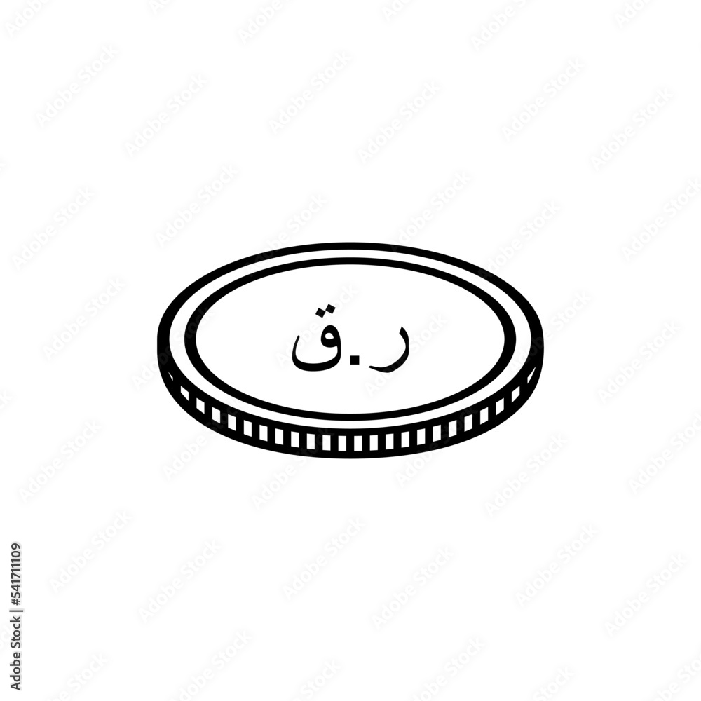 Qatar Currency Icon Symbol, Qatari Riyal Arabic Version, QAR Sign. Vector Illustration Qatar Currency Icon Symbol, Qatari Riyal Arabic Version, QAR Sign. Vector Illustration