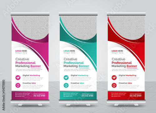 New creative roll up banner design
